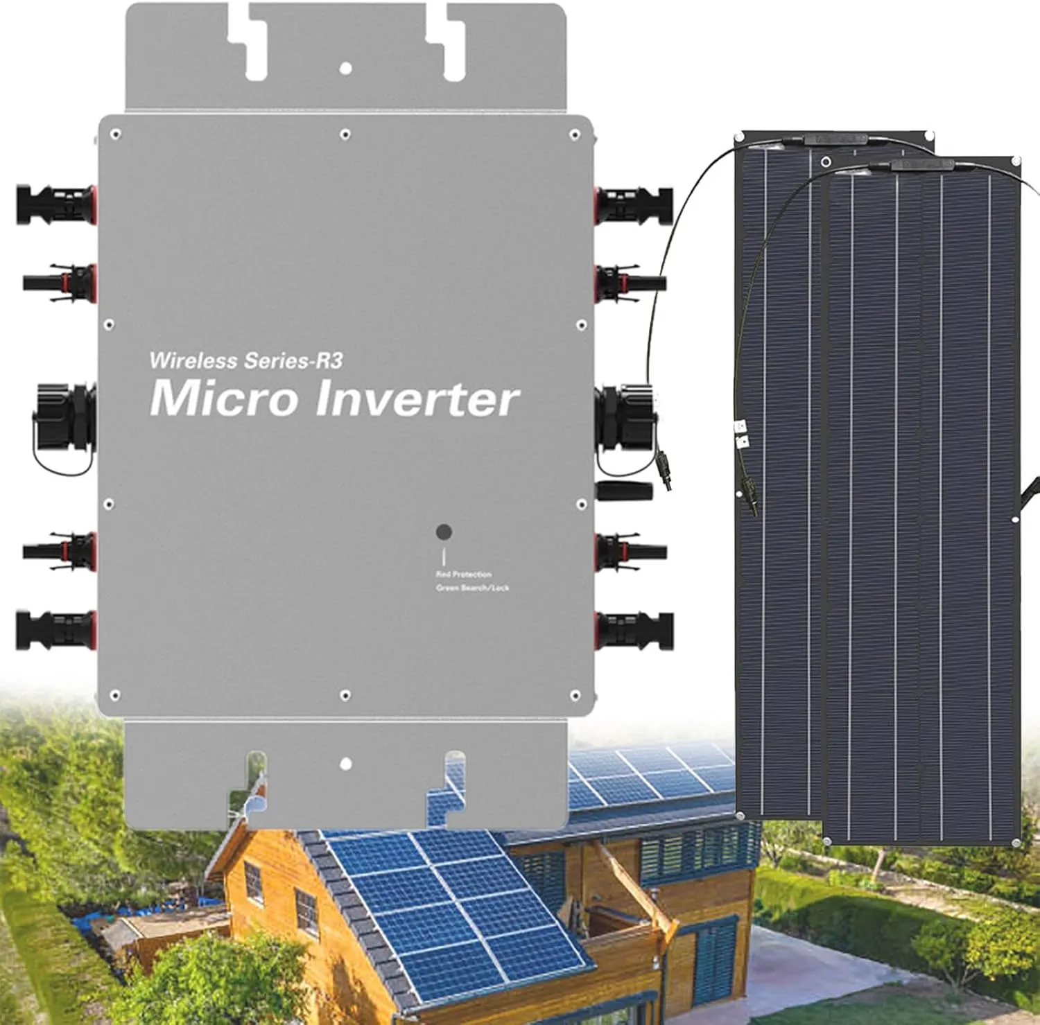 EcoVolt 1600W Waterproof MPPT Solar Grid-Tie Micro Inverter