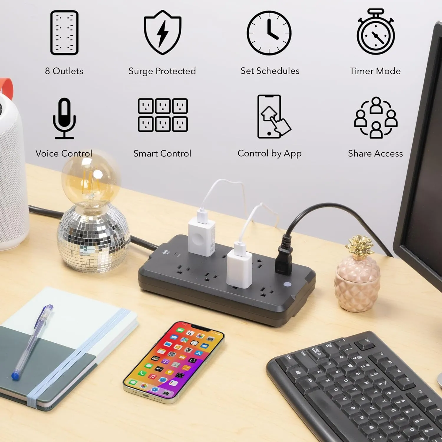 EcoSmart Smart Power Strip with Energy Monitoring - Image 2